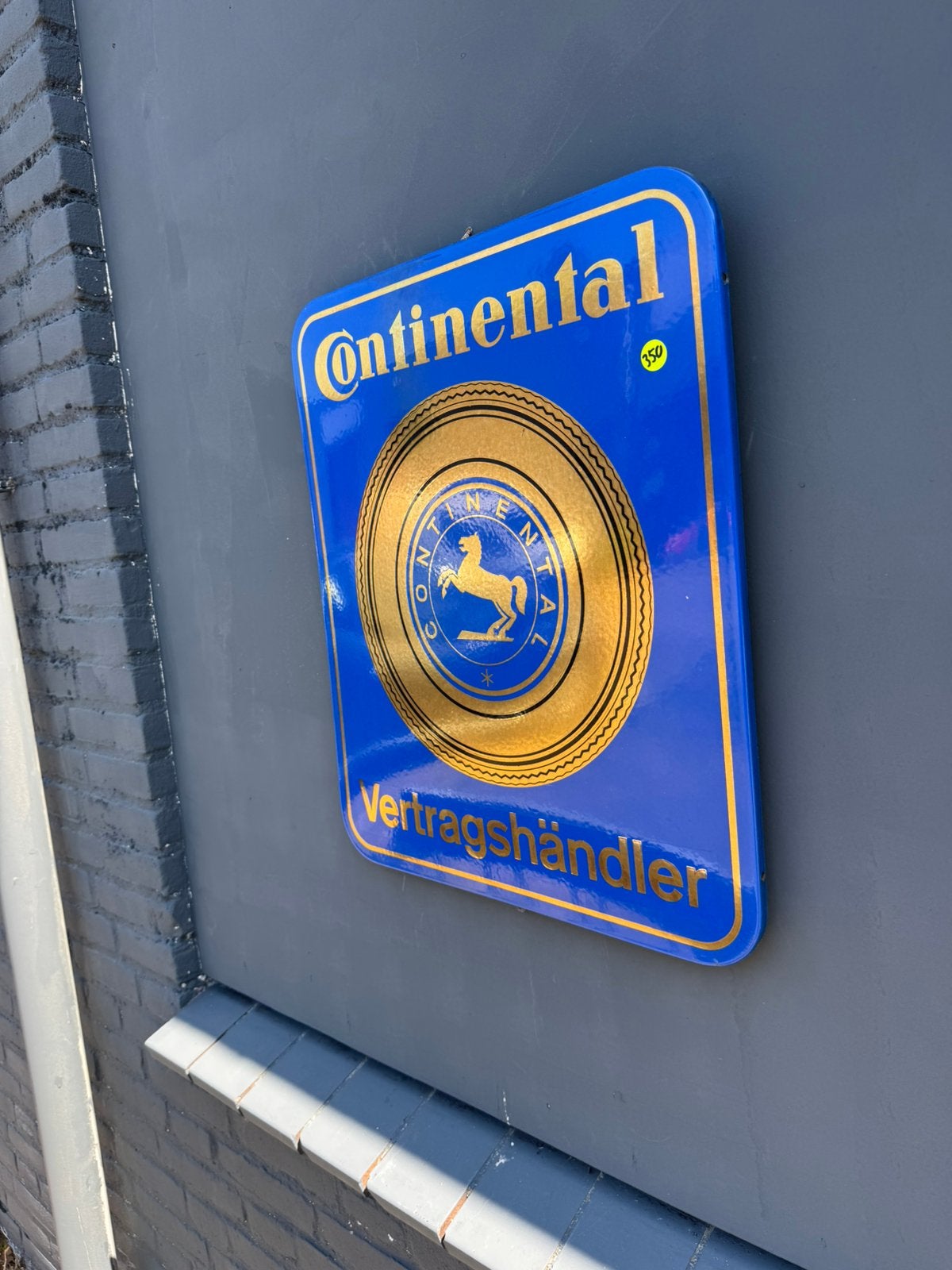 Panneau d'affichage émaillé pour pneus Continental, Enlèvement ou Envoi, Utilisé, Panneau publicitaire