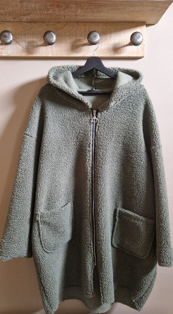 Teddy jas, Vêtements | Femmes, Enlèvement ou Envoi, Neuf, Taille 42/44 (L), Vert