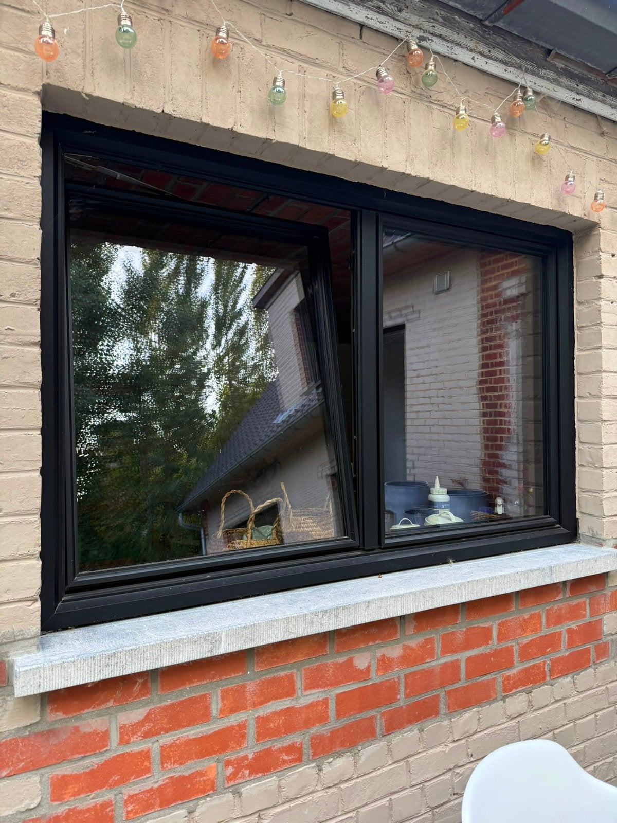 Raam Alu zwart, Doe-het-zelf en Bouw, Raamkozijnen en Schuifdeuren, Ophalen, Zo goed als nieuw