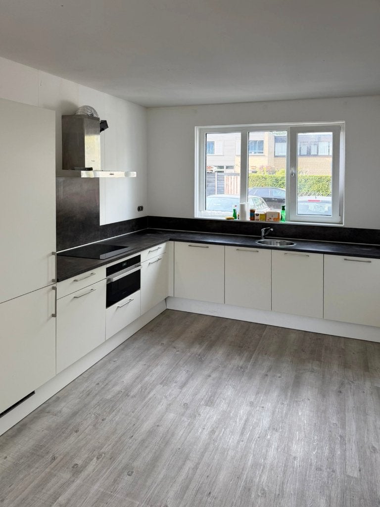 Duurzame recente L keuken compleet met apparatuur, Ophalen, Wit, Hoekkeuken