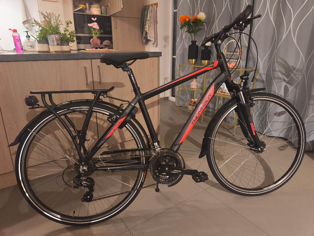 Herenfiets "Thompson Tulsa" in perfecte staat., Ophalen, Velgrem, Versnellingen, 49 tot 53 cm