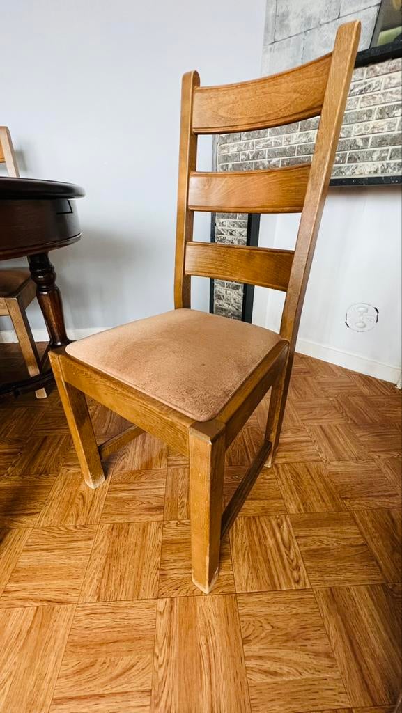 Table en bois massif, Maison & Meubles, 100 à 150 cm, Utilisé, Chêne, Ovale