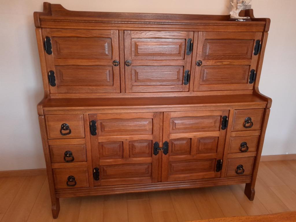 eetkamerkast eik, Huis en Inrichting, Gebruikt, Met deur(en), Klassiek, 150 tot 200 cm