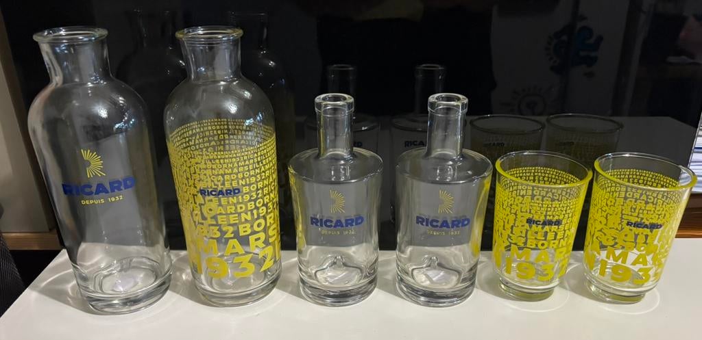 Ricard 90-jarig jubileum enkel nog 1 grote fles en 2 glazen, Enlèvement ou Envoi, Comme neuf