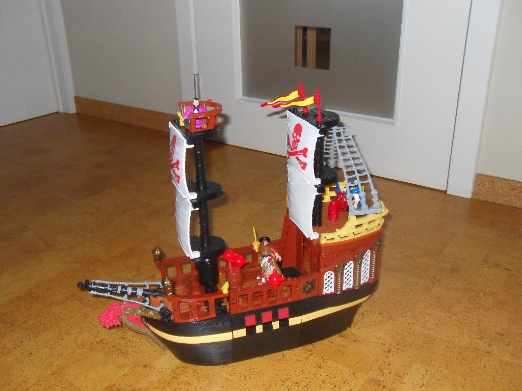 Imaginext piratenboot, Ophalen, Zo goed als nieuw, Bouwen