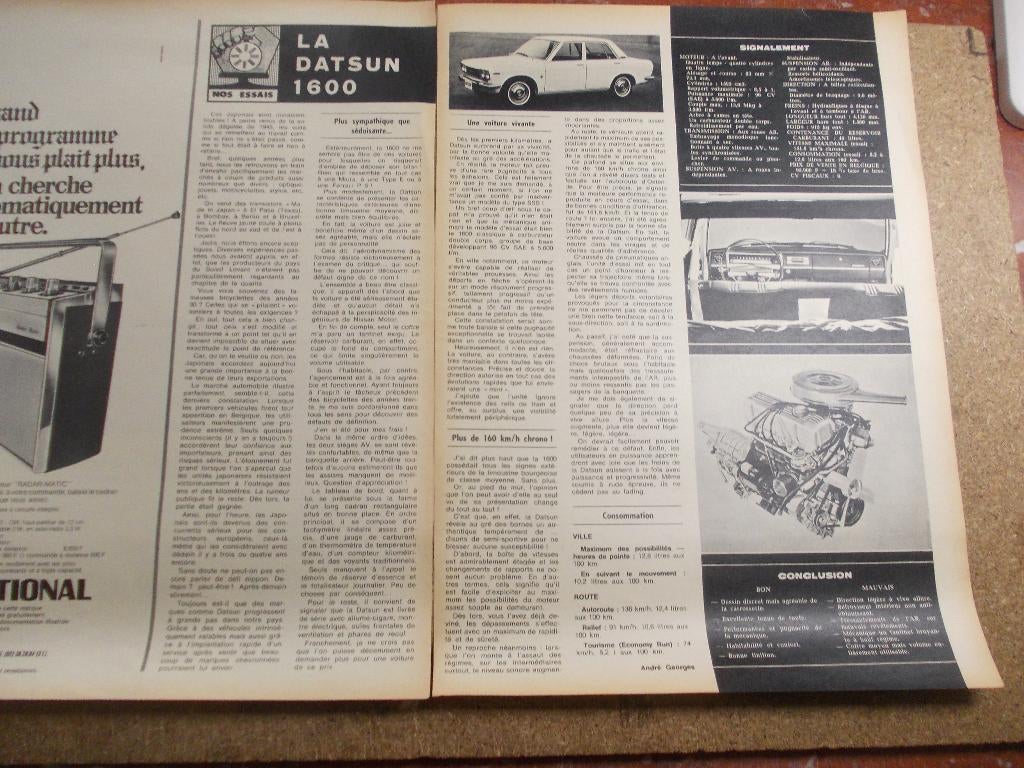 DATSUN ESSAI PUBLICITES ANNEES 70, Enlèvement ou Envoi, Utilisé, Autres marques