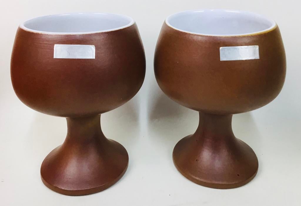Lot de 2 coupes à bière et calices faits main Maredsous, Enlèvement ou Envoi, Comme neuf, Verre ou Verres, Autres marques
