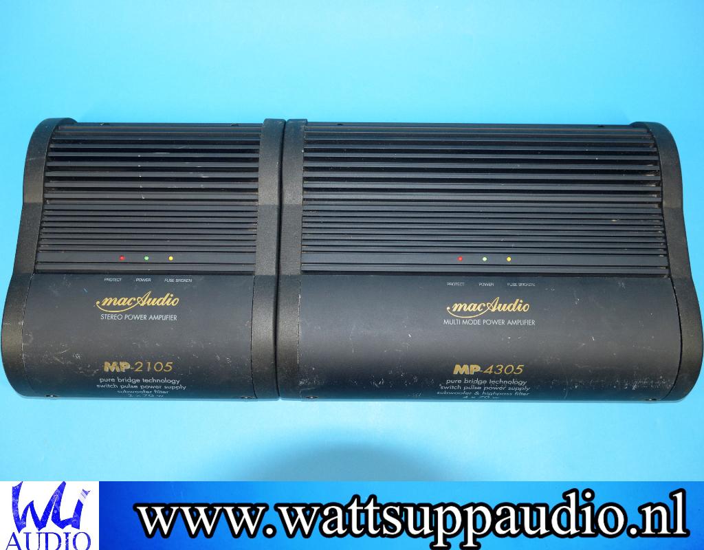 MAC Audio MP-2105 + MP-4305 versterker set / Package Deal, Auto diversen, Autospeakers, Gebruikt, Ophalen of Verzenden