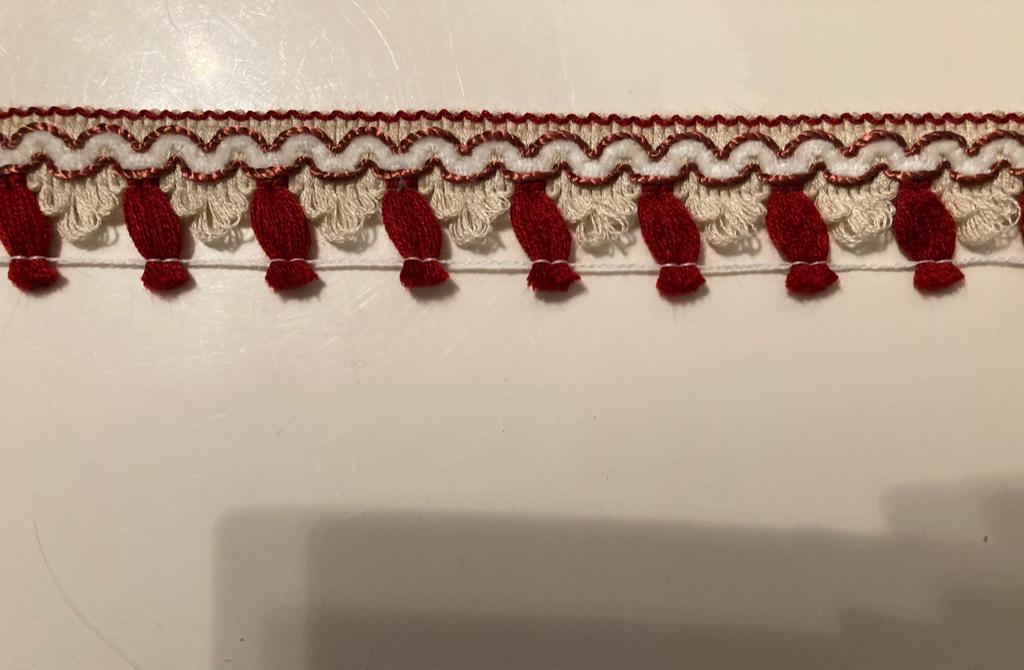 6 meter afwerklint met franjes met kwastjes, Ophalen of Verzenden, Nieuw, Lint, Band of Elastiek