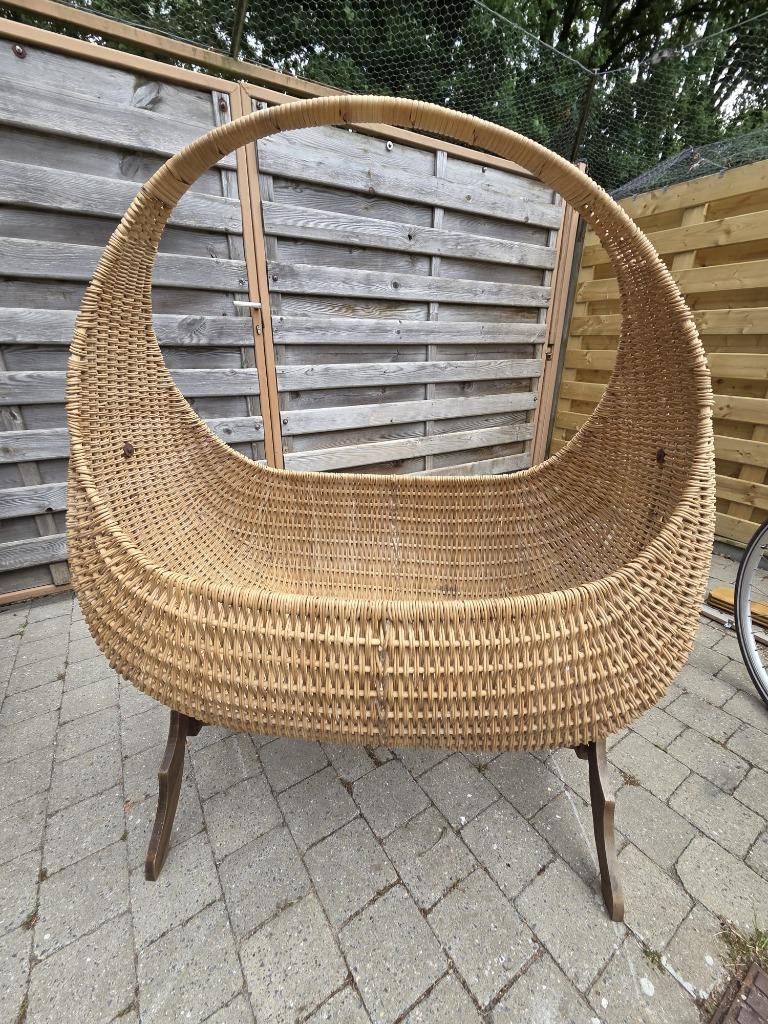 Rotan wieg Kinderdroom - Geel - Putte, Kinderen en Baby's, Ophalen, Zo goed als nieuw, Wieg