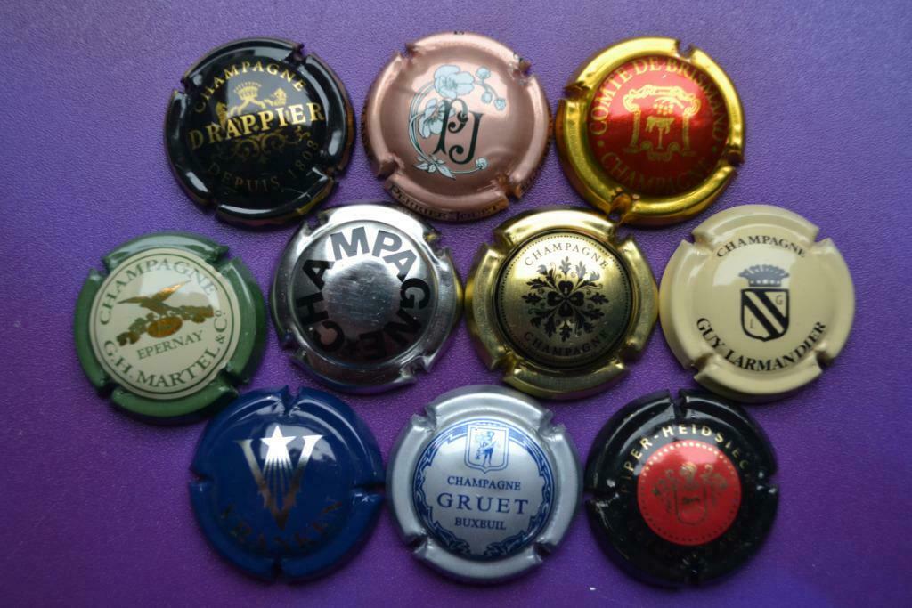 lot de 10 capsules de Champagne, Ophalen of Verzenden