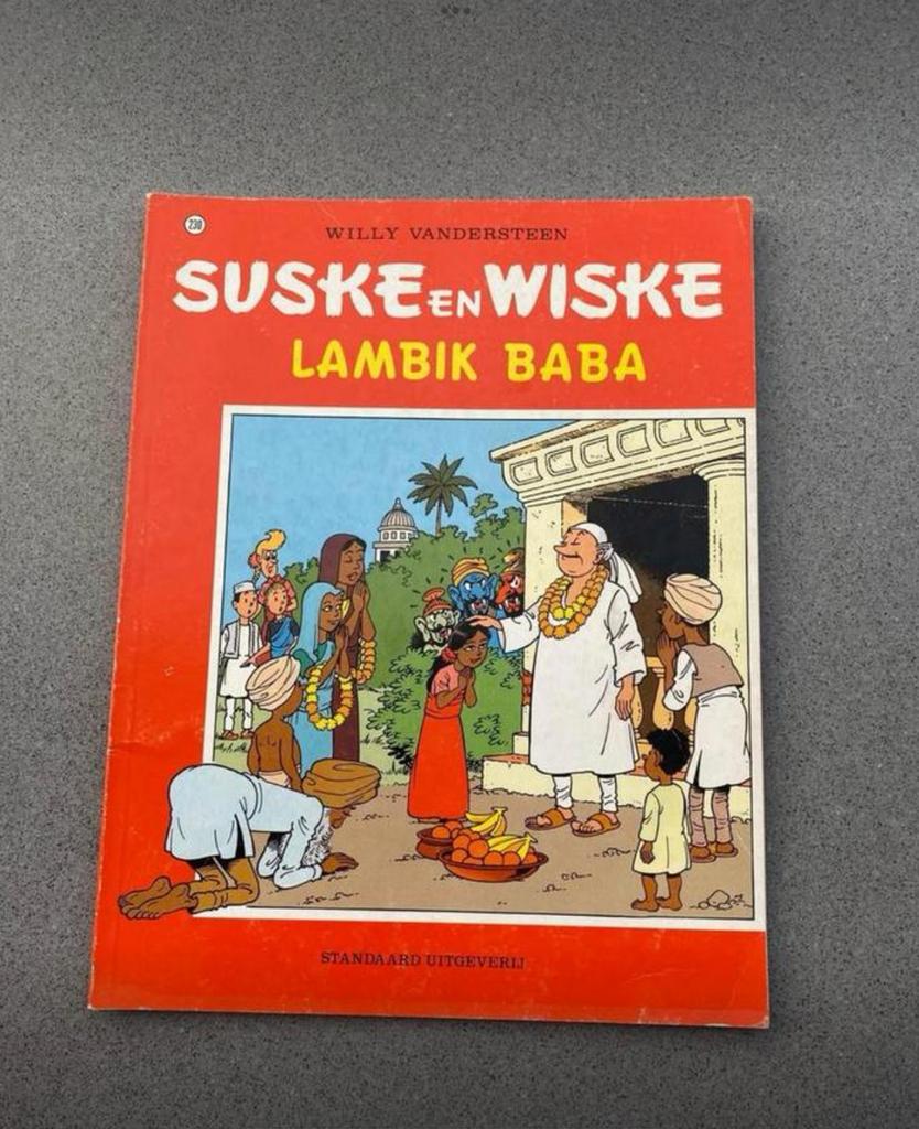 Strip Suske en Wiske nr.230 Lambik Baba 1ste druk 1991, Ophalen of Verzenden