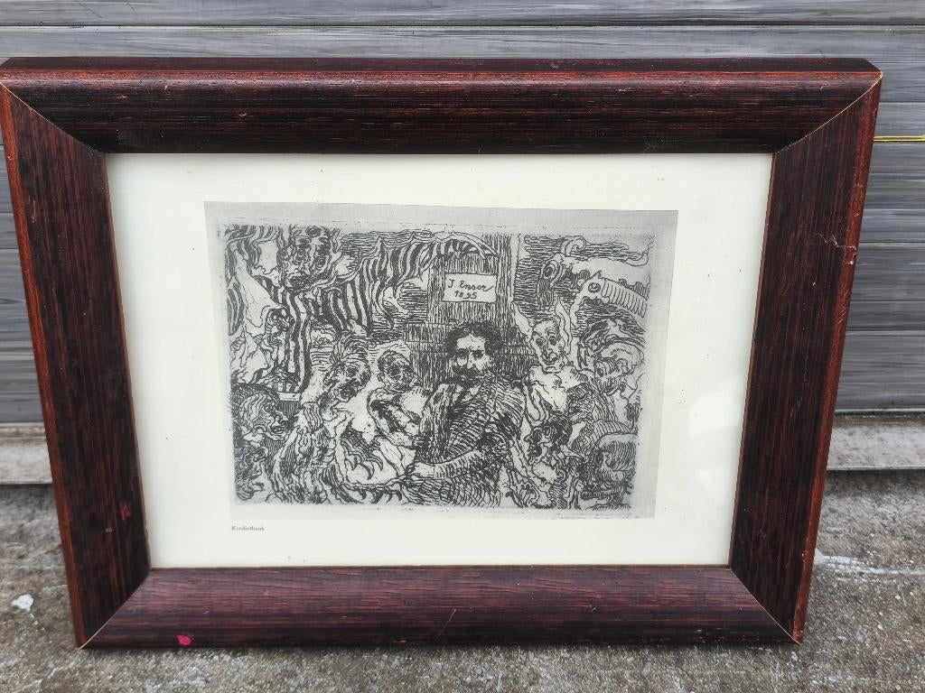 Lithographie de james ensor, Antiek en Kunst, Kunst | Litho's en Zeefdrukken, Ophalen of Verzenden