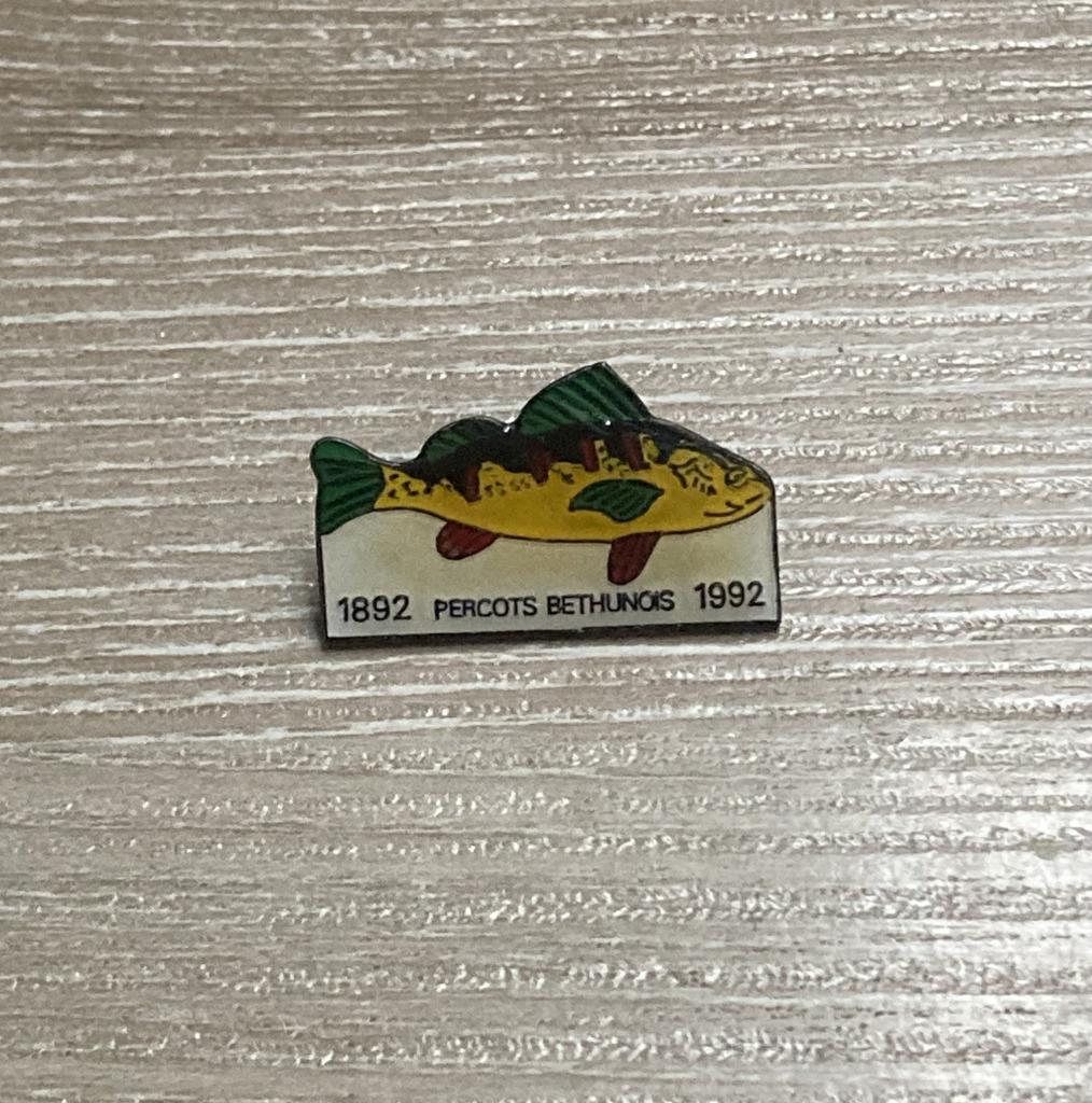 PIN - PERCOTS BETHUNOIS - CARPE - KARPER - PÊCHE - VISSEN, Envoi, Utilisé, Animal et Nature, Insigne ou Pin's