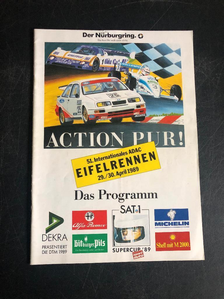 programme Eifelrennen 1989 Nürburgring Ford Sierra, Enlèvement ou Envoi