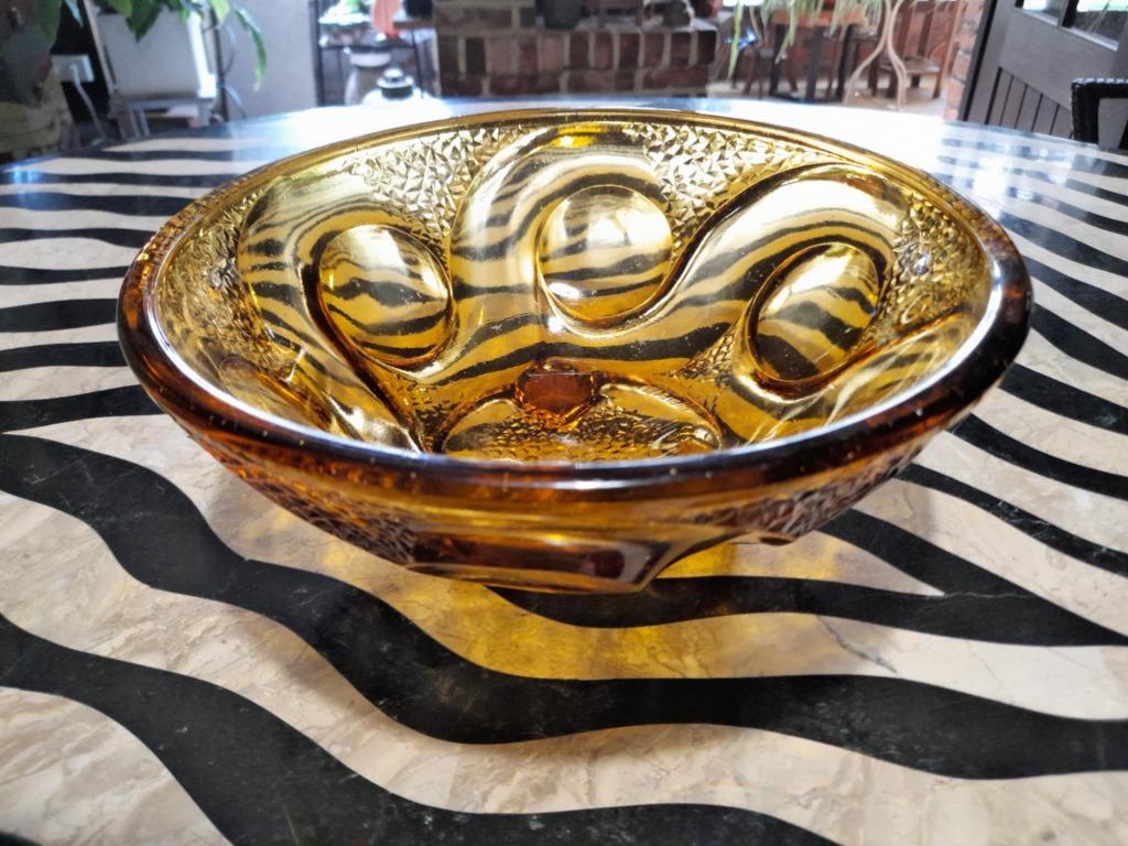 schaal in persglas - art deco, Antiek en Kunst, Ophalen of Verzenden