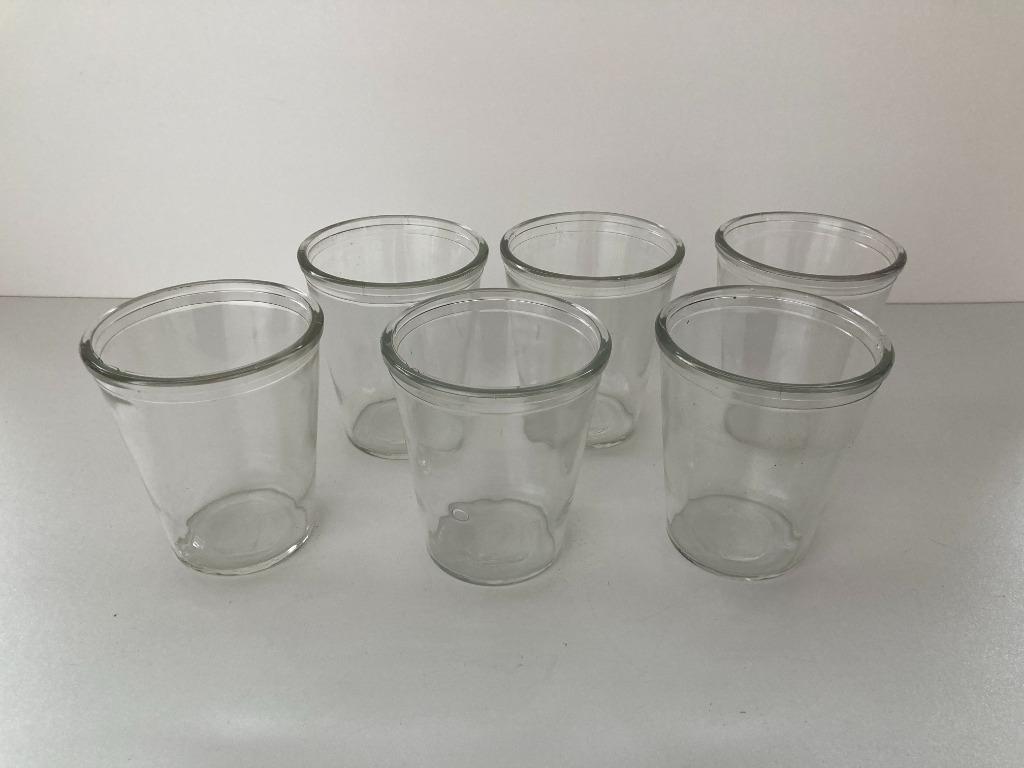 6 Vintage oude confituur / gelei potten 12 cm hoog, Antiek en Kunst, Ophalen of Verzenden