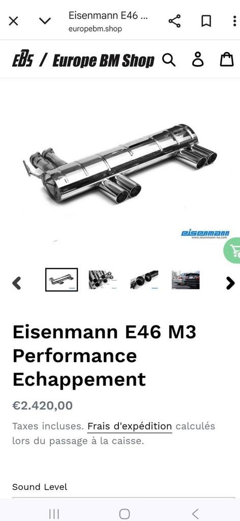 BMW M3 e46 Eisenmann performance  uitlaat, Auto-onderdelen, Ophalen, BMW