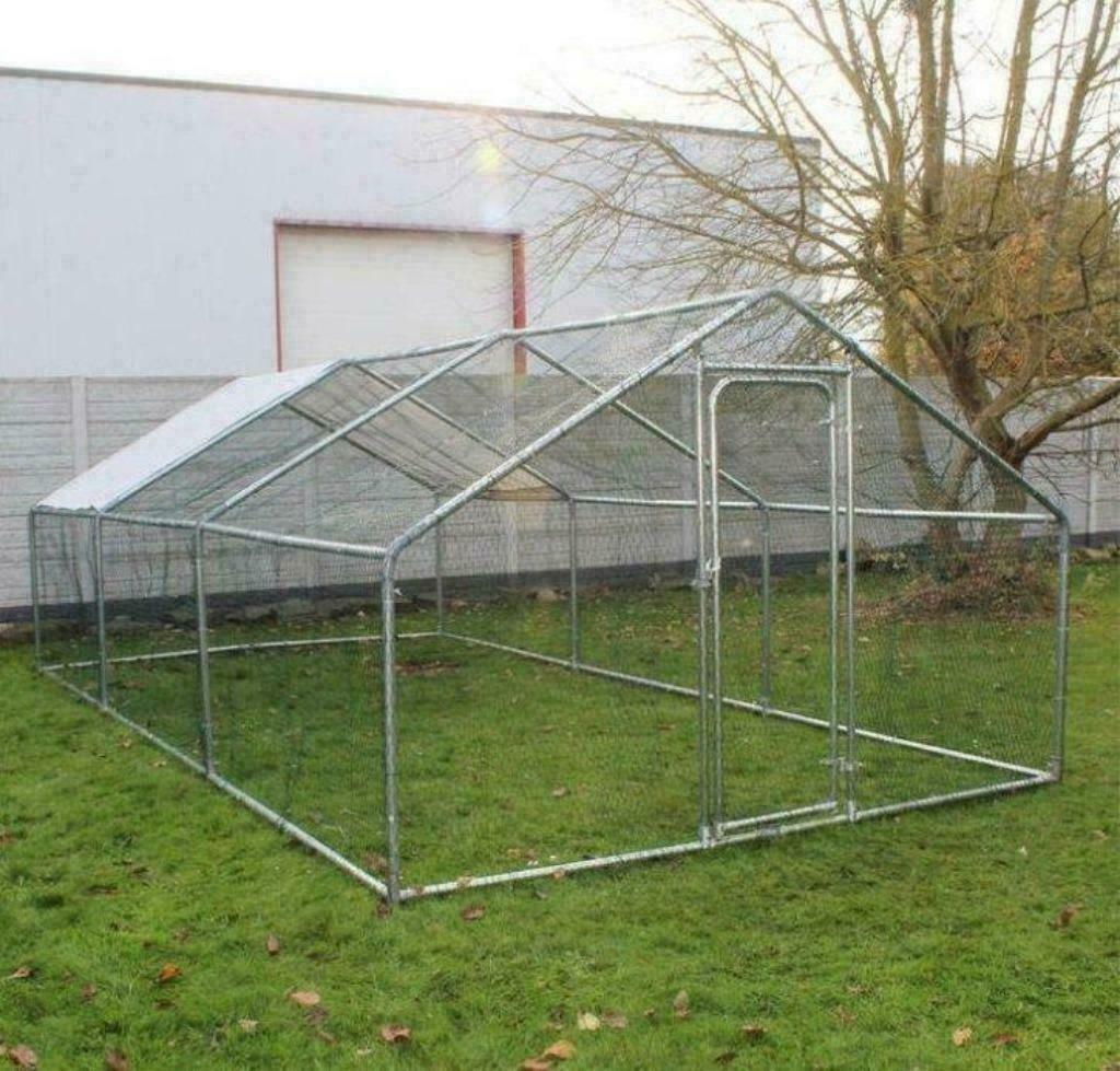 Poulailler 6x3x2m enclos 18m² parc voliere chatiere XXL, Envoi, Neuf, Poulailler