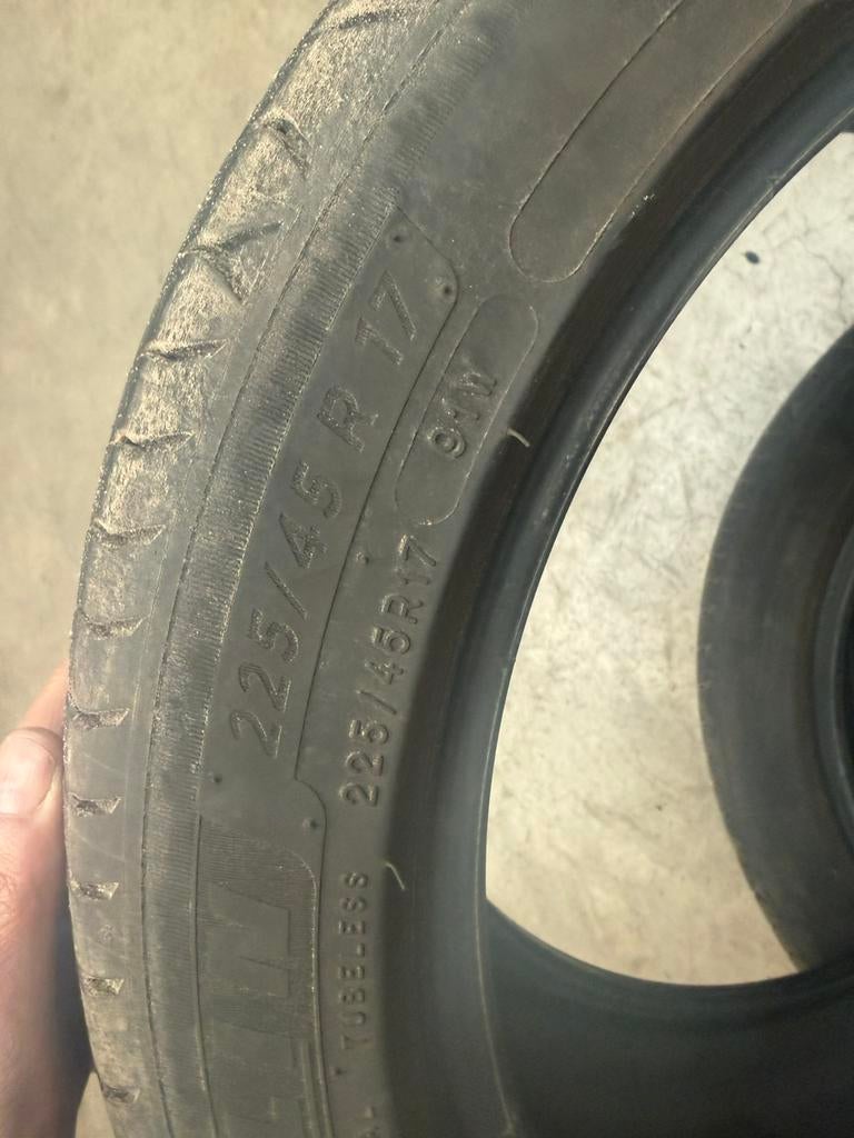 Michelin 225/45R17 91w 2stuks, Auto-onderdelen, Banden en Velgen, Ophalen, Gebruikt, 17 inch, Band(en)