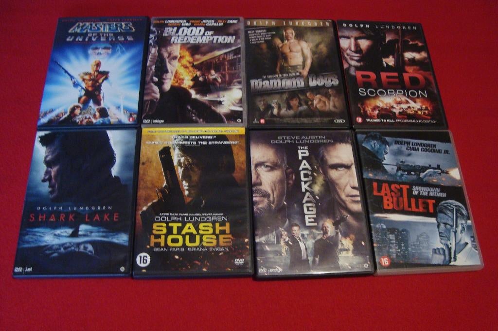 15 dvd's met dolph lundgren, Enlèvement ou Envoi, Action