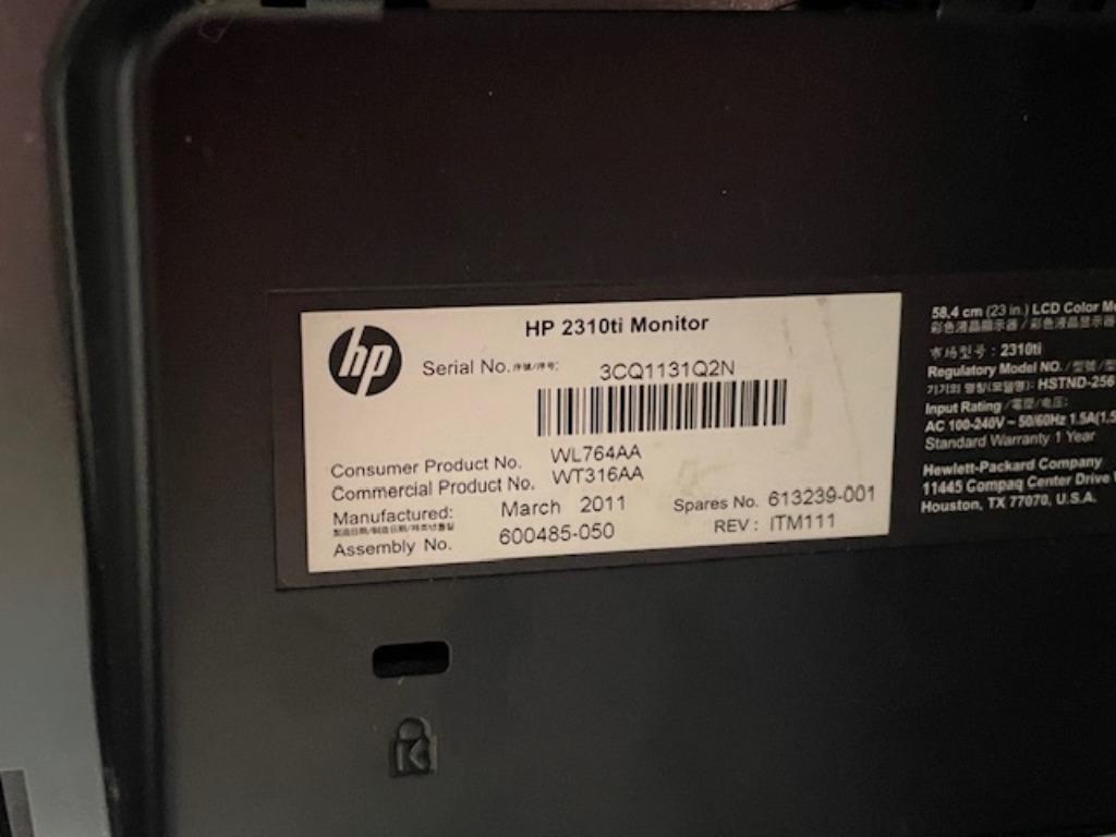 monitor HP, Computers en Software, Monitoren, Ophalen, Hp, Zo goed als nieuw, Overige typen