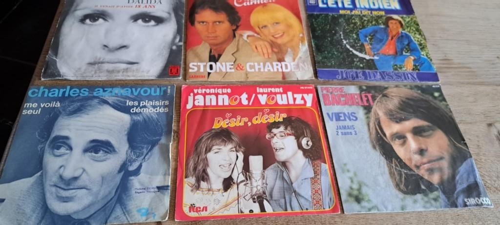 Disques 45 Tours "Chansons Françaises" (vintage), Enlèvement ou Envoi
