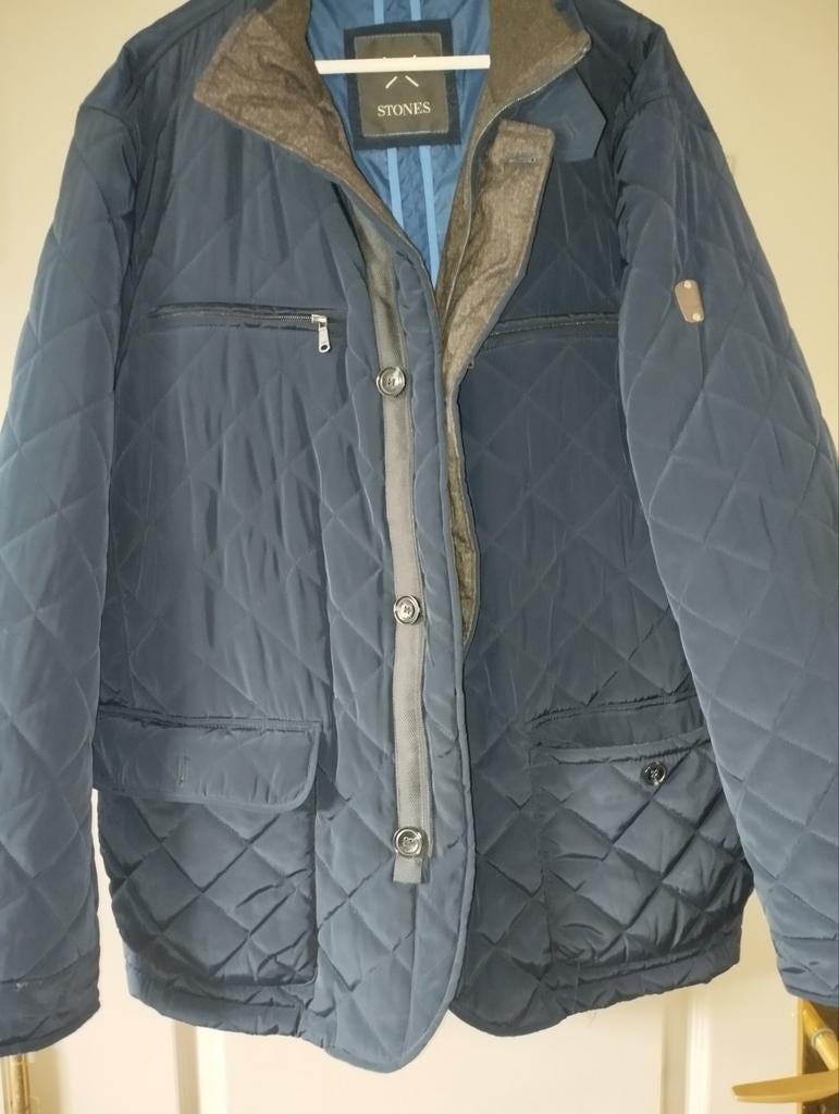Blauwe winterjas maat 58, Ophalen of Verzenden, Zo goed als nieuw, Maat 56/58 (XL)