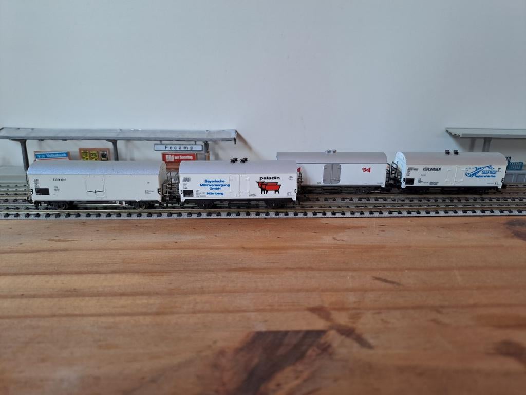 N schaal minitrix fleischmann koelwagens Db, Hobby en Vrije tijd, Ophalen of Verzenden, Fleischmann
