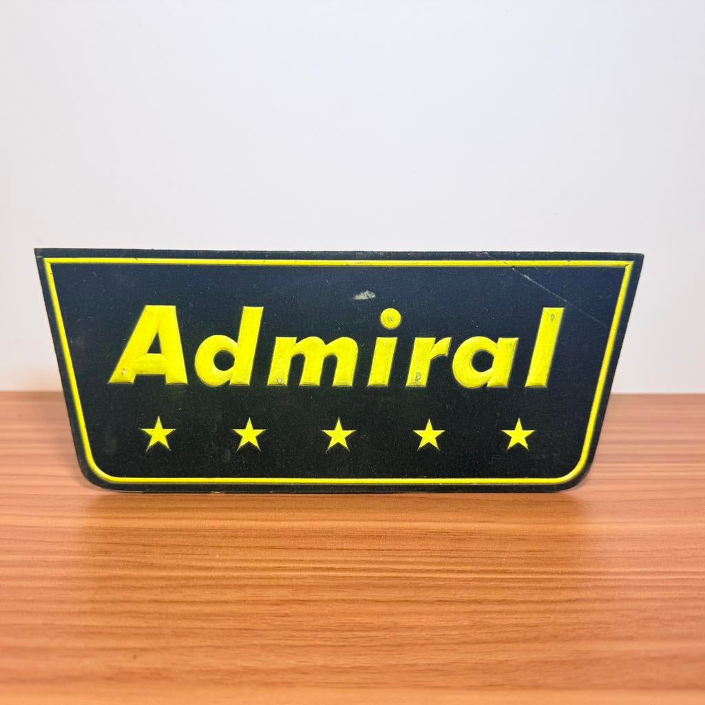 PANNEAU D'AFFICHAGE VINTAGE RADIO TV AMIRAL ORIGINAL 1950, Envoi, Utilisé, Panneau publicitaire