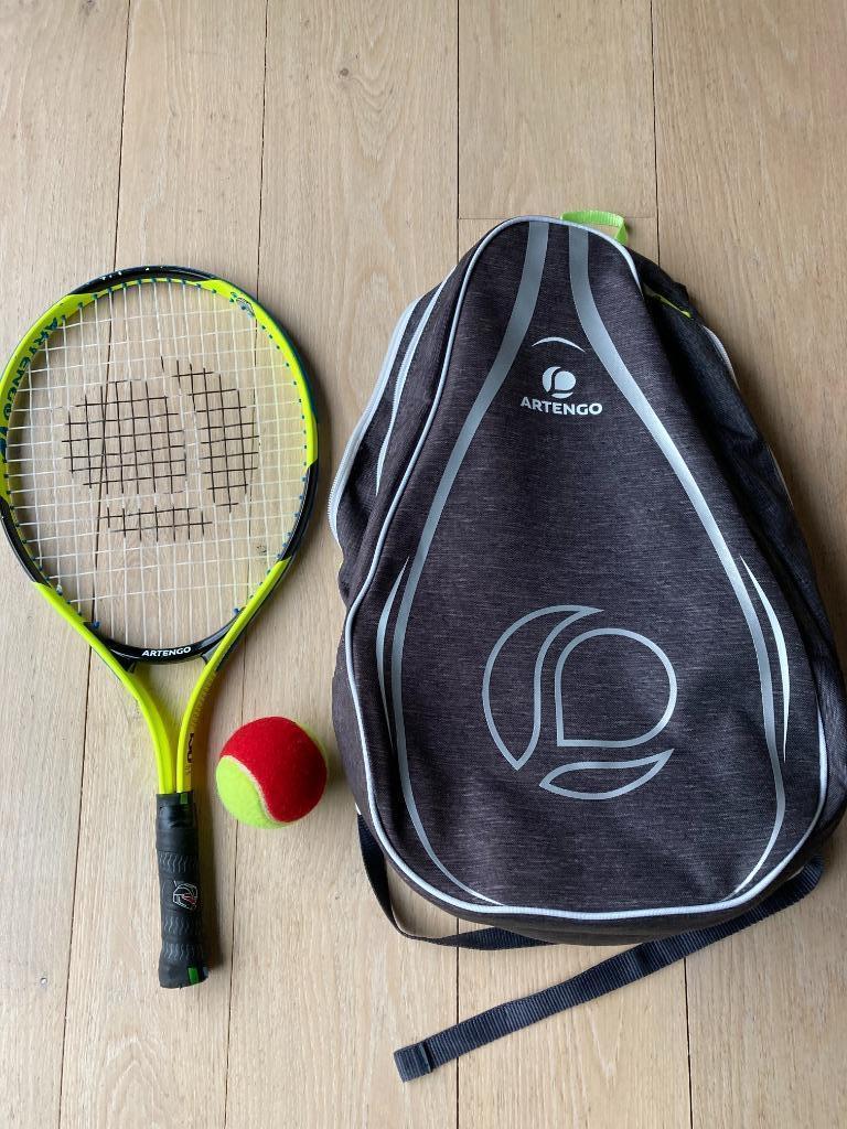 Raquette tennis enfant + sac à dos, Sports & Fitness, Enlèvement, Comme neuf, Raquette, Autres marques