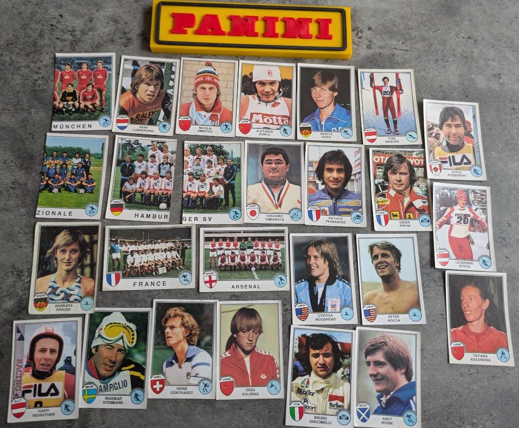 PANINI 26 STICKERS SPORT SUPERSTARS EURO FOOTBALL 82, Verzenden, Zo goed als nieuw