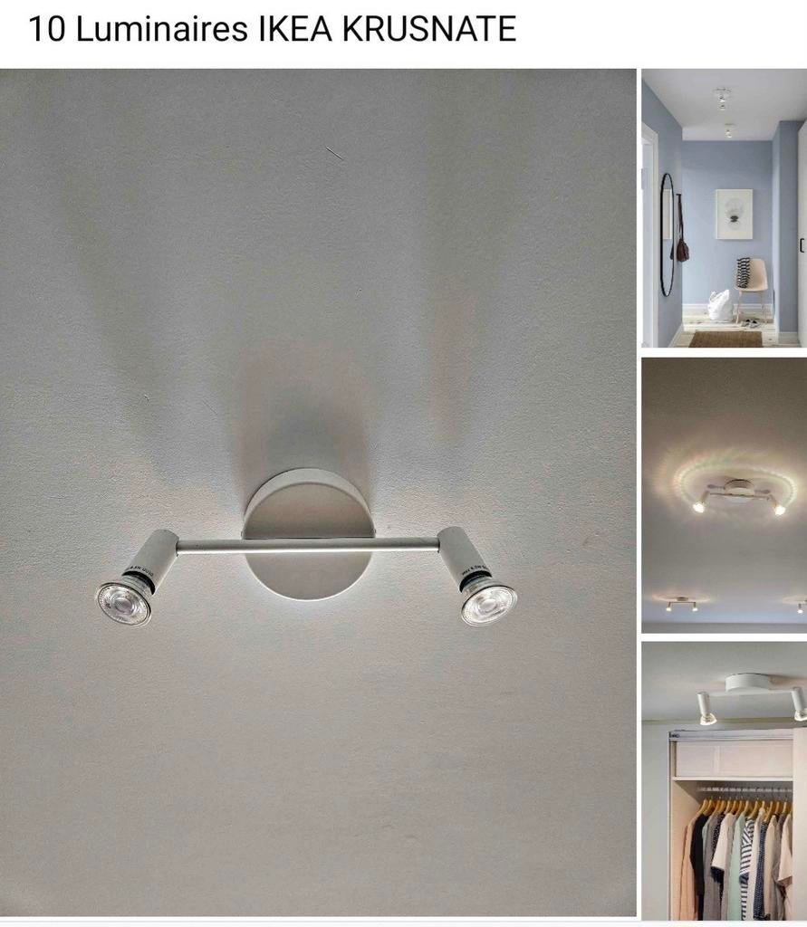 10 luminaires ikea krusnate, Ophalen, Zo goed als nieuw, Metaal of Aluminium