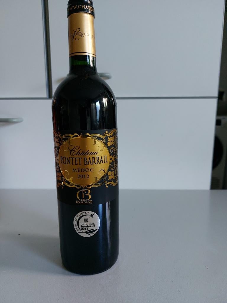 Vins  château pontet barrail médoc 2012, Enlèvement, Comme neuf