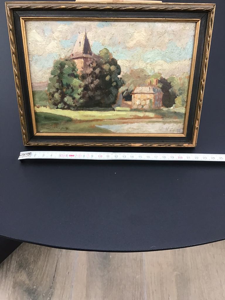 Léon Gérard Crepy , olie op paneel 1927 en 1928, Antiek en Kunst, Kunst | Schilderijen | Klassiek, Ophalen of Verzenden