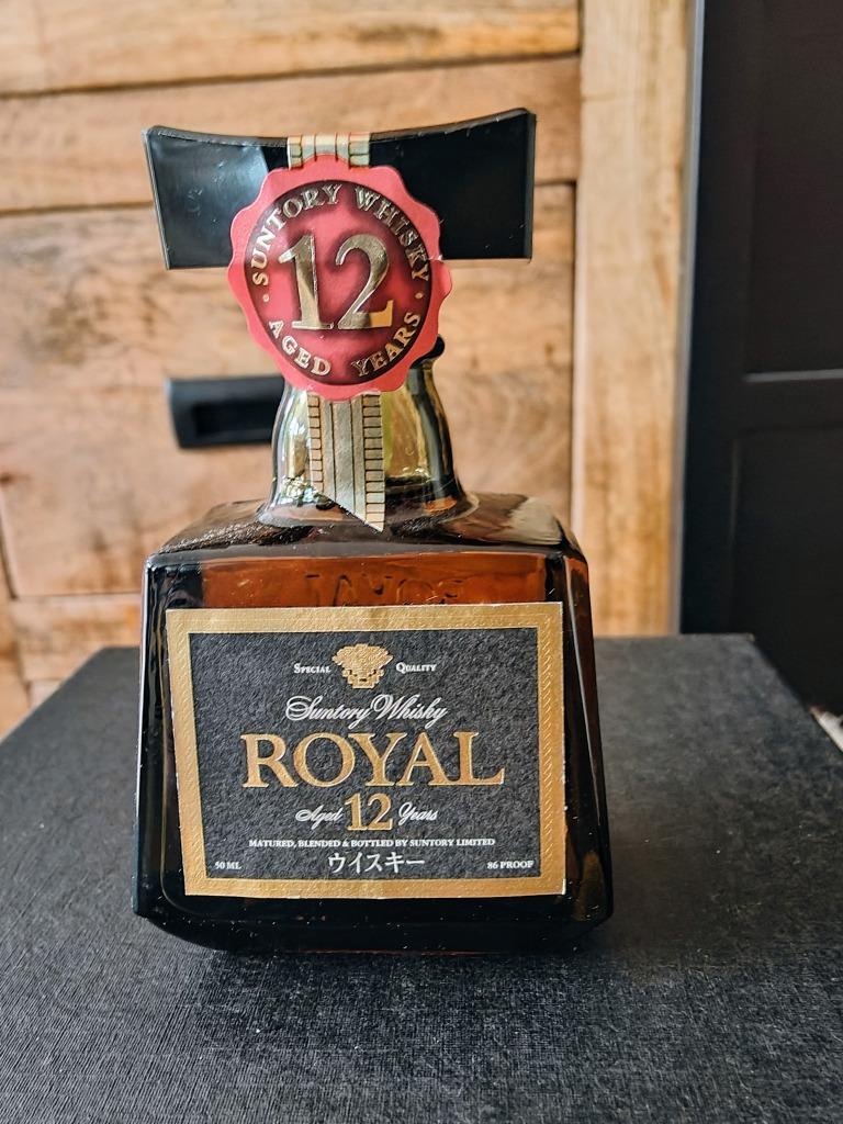 Miniature avec étiquette bleue Suntory Royal, 12 ans, 43 % Y, Collections, Vins, Neuf, Autres types, Autres régions, Pleine, Enlèvement ou Envoi