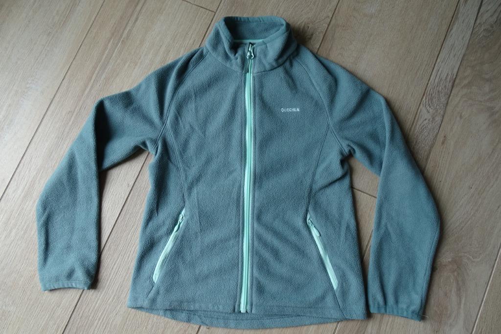 Groene fleece trui met rits Decathlon Quechua maat 7/8 jaar, Pull ou Veste, Utilisé, Fille, Décathlon