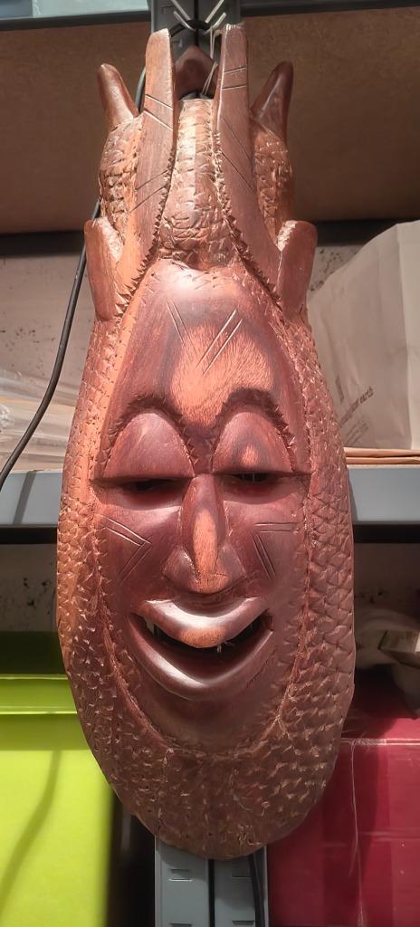 Masque Africain Congolais Primitif en bois, Antiquités & Art, Enlèvement
