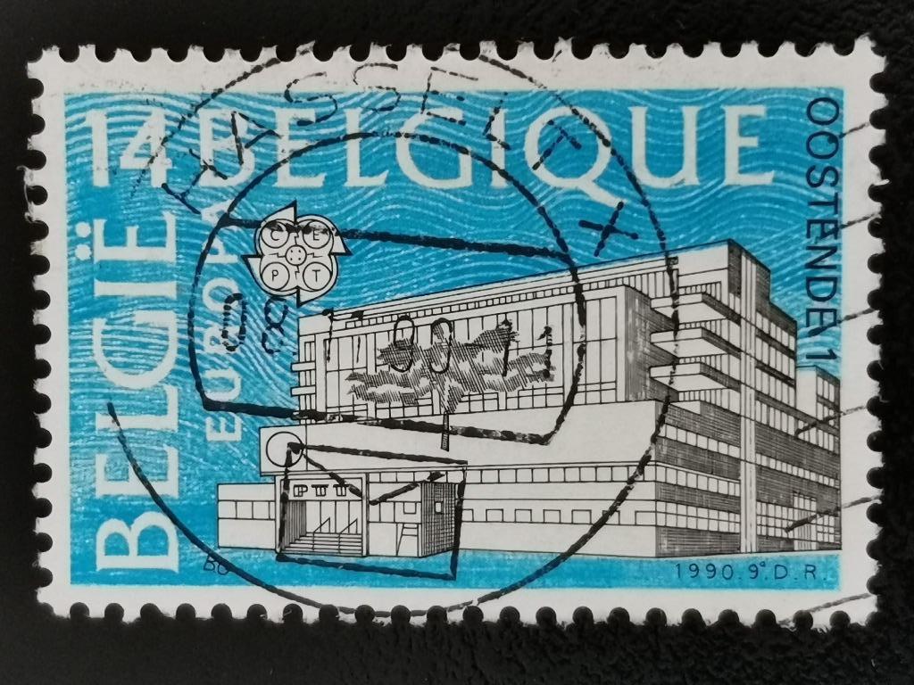 Belgie 1990 - Europa CEPT - postgebouwen, Ophalen of Verzenden, Gestempeld, Europa