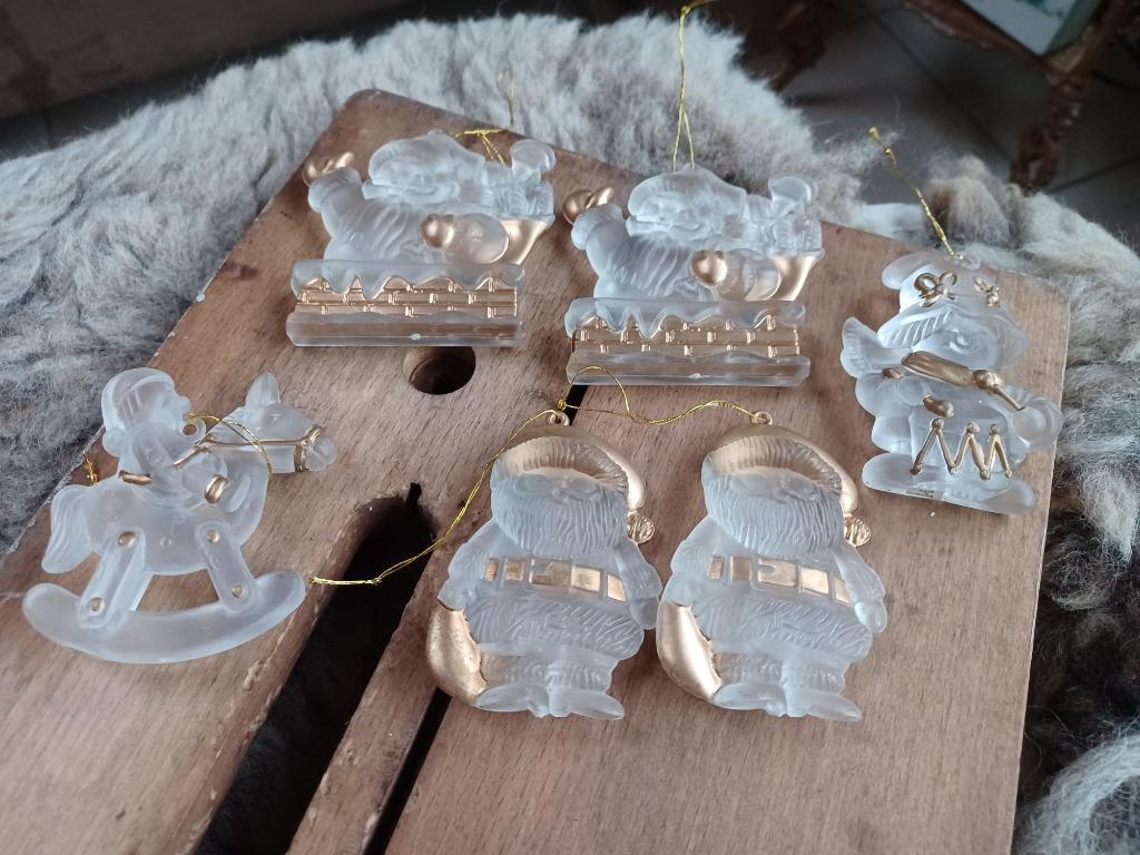 Vintage frosted gold santa claus ornamenten aan 2 euro per s, Enlèvement ou Envoi
