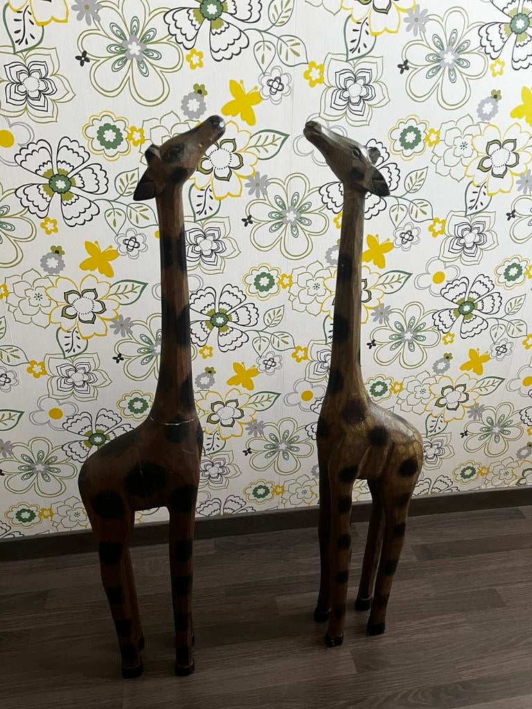 Houten giraf decoratie, Ophalen