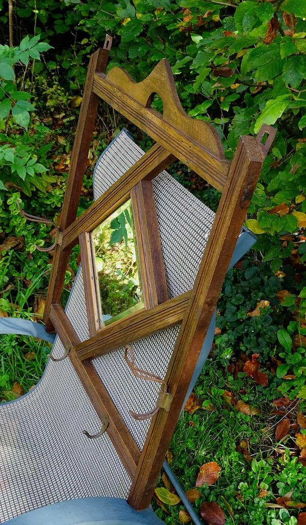 Porte manteau avec miroir vintage, Maison & Meubles, Moins de 100 cm, Enlèvement, Utilisé, 50 à 75 cm