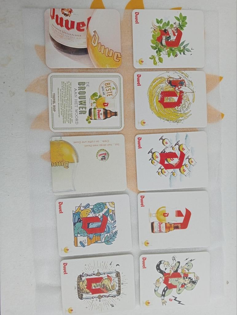 Bierviltjes Onderleggers van Duvel - 10 verschillende, Verzamelen, Ophalen of Verzenden, Nieuw, Viltje(s), Duvel