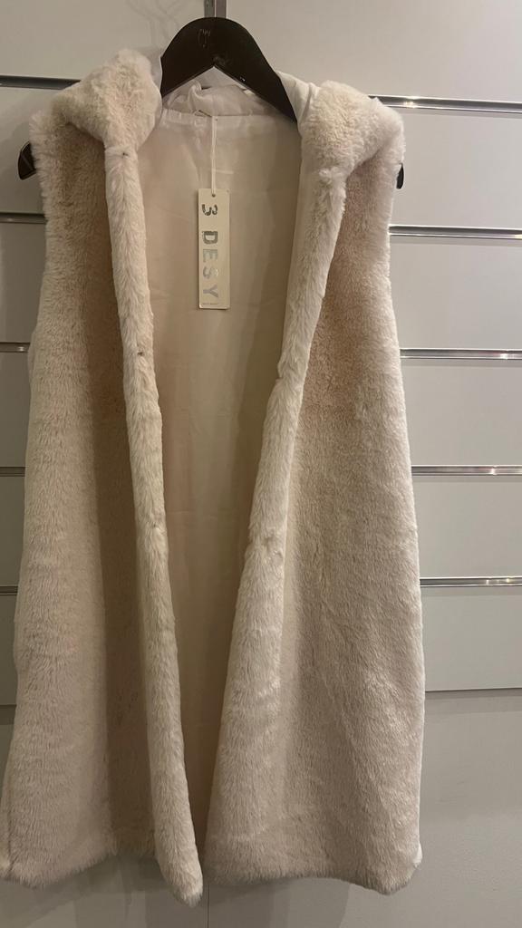 Manteau en fourrure à capuche sans manches, Enlèvement ou Envoi, Neuf