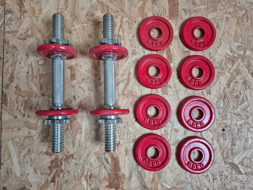 Halterset met gewichten, oplopend per halve kilo, Enlèvement, Utilisé, Bras, Set d’haltères