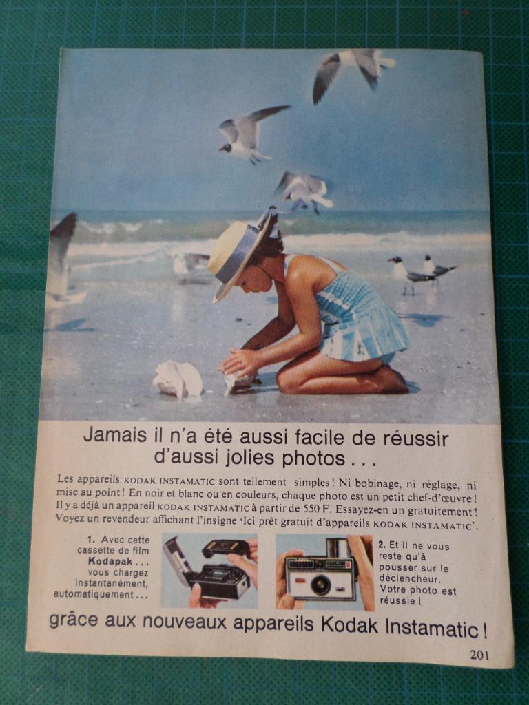 Kodak instamatic photographie - publicité papier - 1964, Collections, Marques & Objets publicitaires, Enlèvement ou Envoi, Utilisé