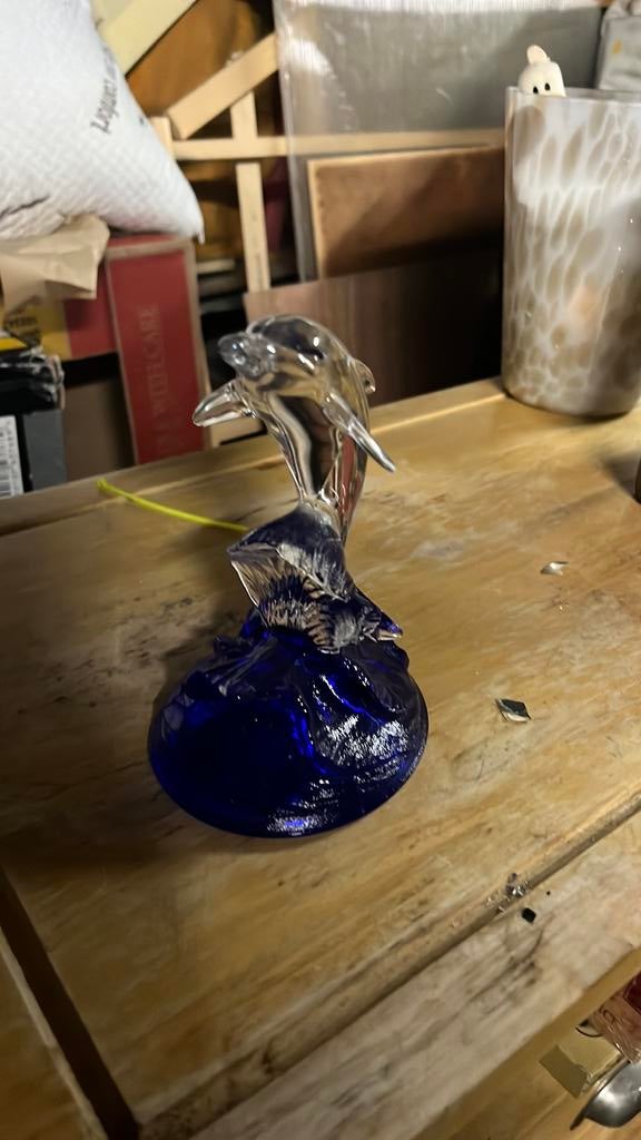 Dolfijn, Antiek en Kunst, Antiek | Glaswerk en Kristal, Ophalen of Verzenden