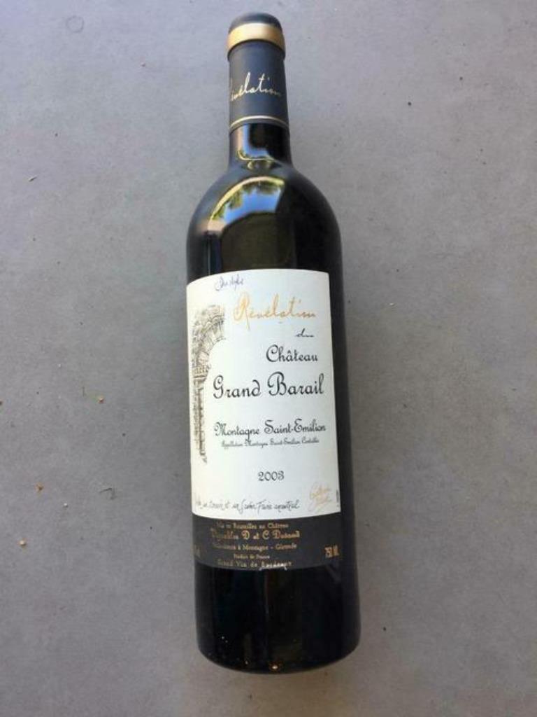 bouteille de vin rouge Bordeaux 2003 Montagne Saint Emilion, Neuf, Enlèvement ou Envoi, Pleine, Vin rouge