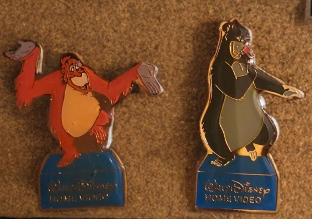 Vintage Disney pins Jungle Boek, Verzamelen, Verzenden, Zo goed als nieuw, Figuurtje, Speldje of Pin