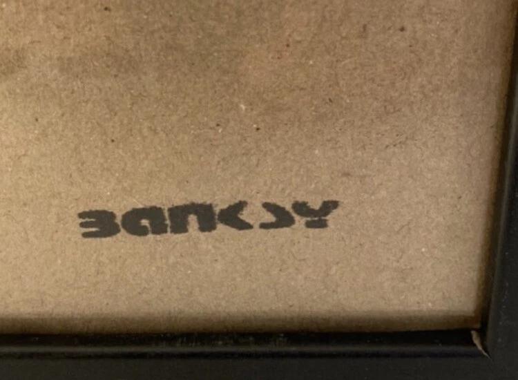 BANKSY : oeuvre numérotée à la main. Vendue encadrée, Enlèvement ou Envoi